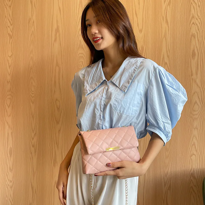 Unique Women's Style Diamond Pattern Embroidered Crossbody Bags