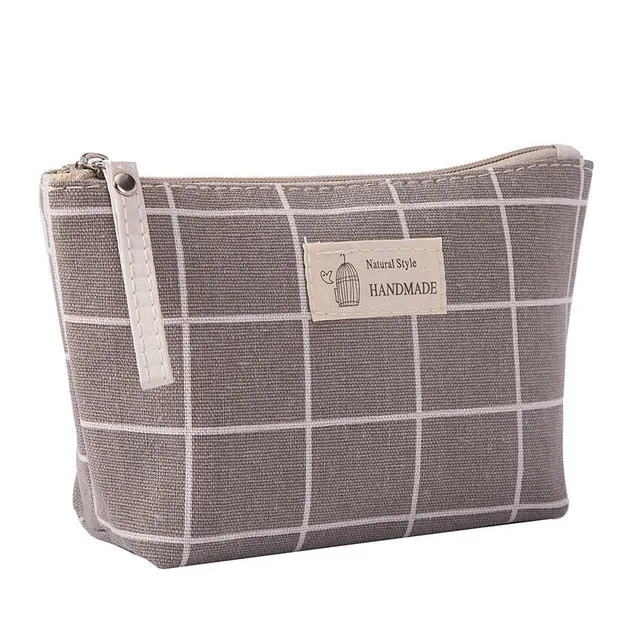 UniStyle Women Plaid Travel Cosmetic Bag