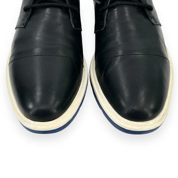 United Nude FLX Desert Black, White, &amp; Blue Leather &amp; Rubber Desert Boots sz 41