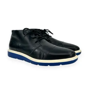 United Nude FLX Desert Black, White, &amp; Blue Leather &amp; Rubber Desert Boots sz 41