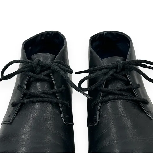 United Nude FLX Desert Black, White, &amp; Blue Leather &amp; Rubber Desert Boots sz 41
