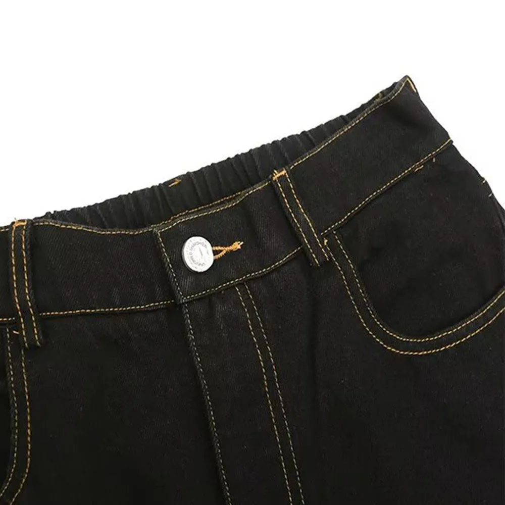 Urban Star Embroidery Straight Leg Jeans