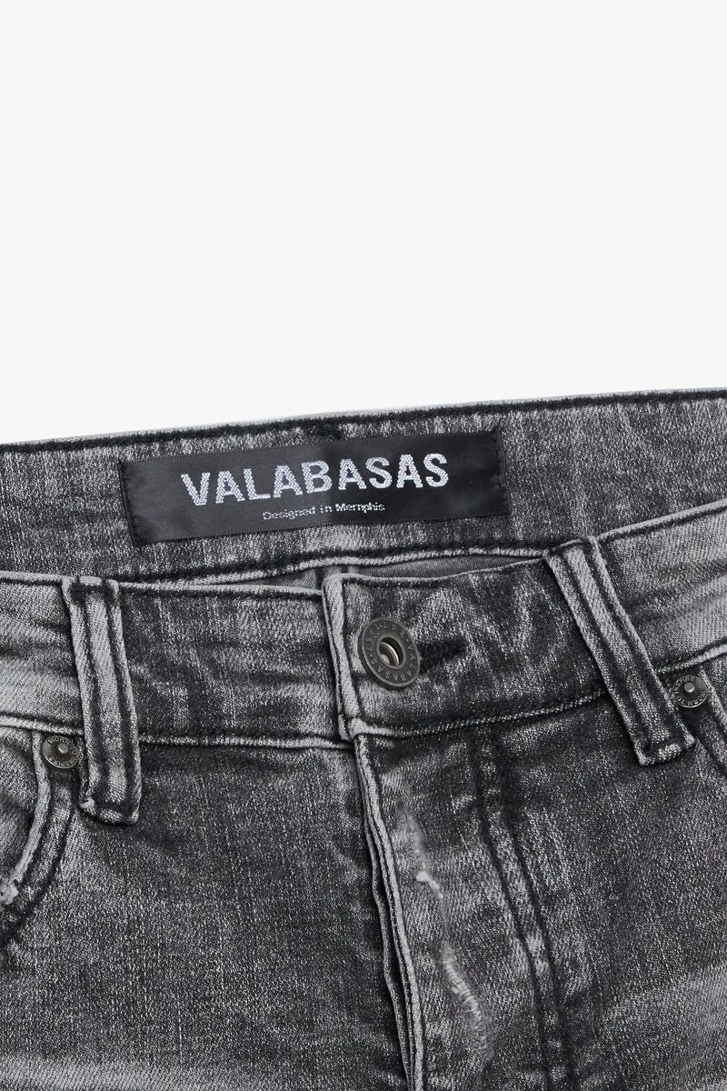 VALABASAS "WORN FROST" GREY SKINNY JEAN