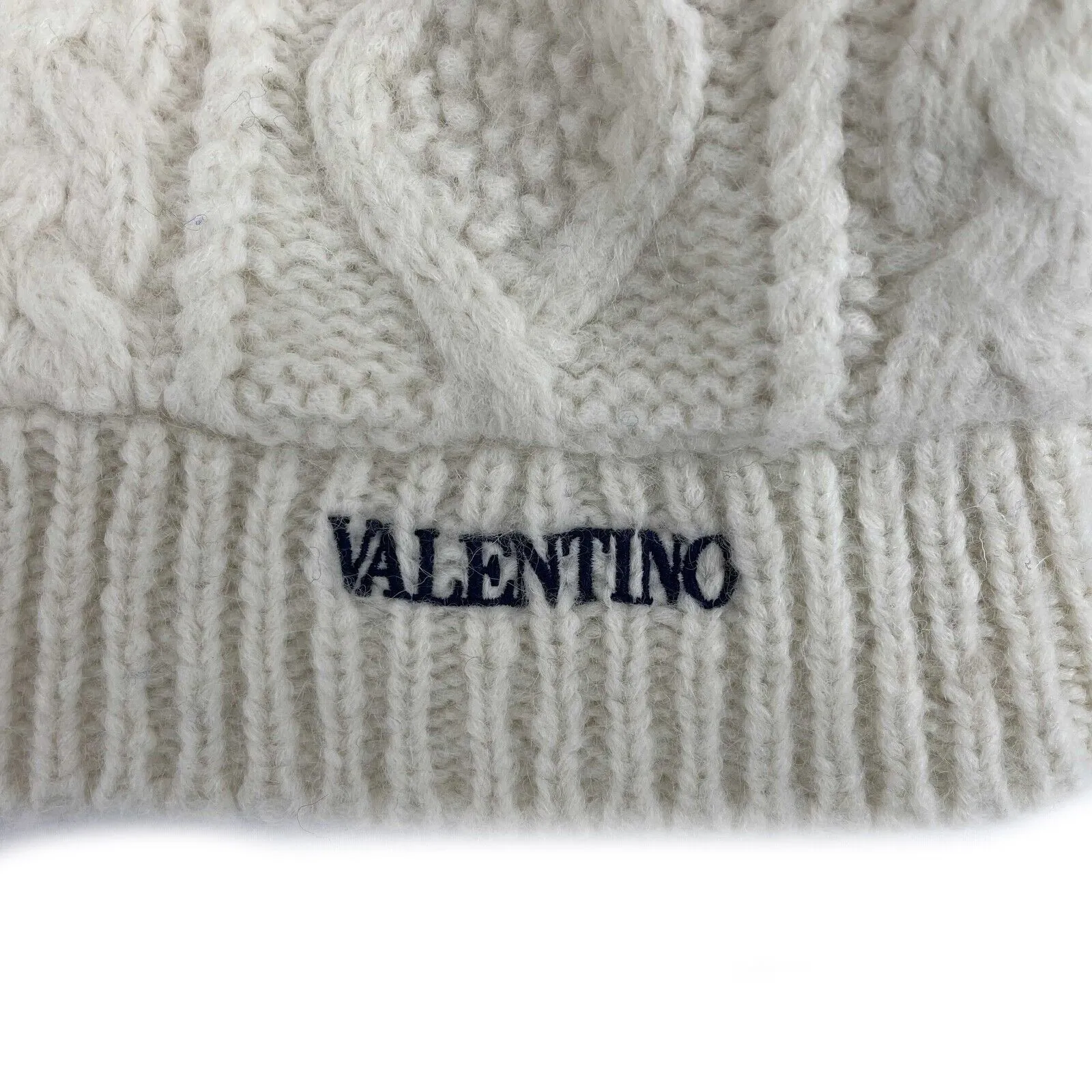 Valentino - Runway Cream / Blue Orchid Intarsia Sweater Coat - S