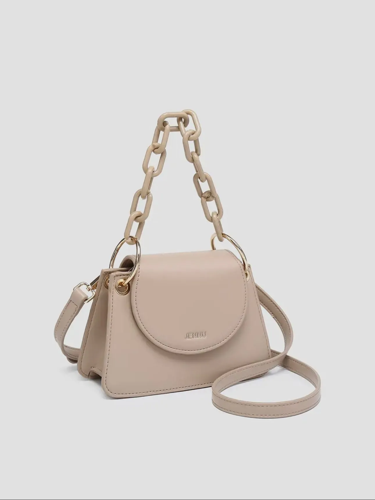 Vegas Satchel Bag: Taupe