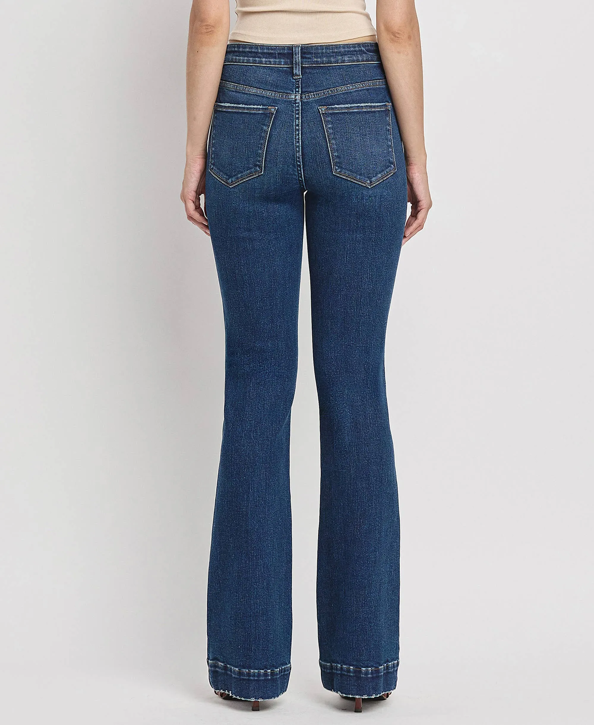 VERVET High Rise Trouser Hem Bootcut Jeans T6501
