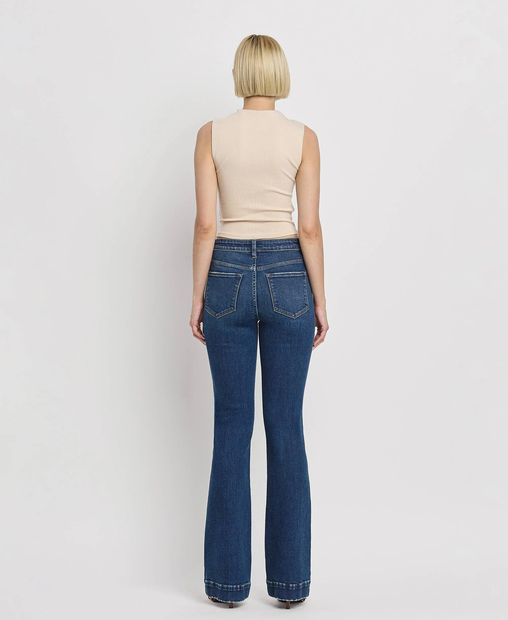 VERVET High Rise Trouser Hem Bootcut Jeans T6501