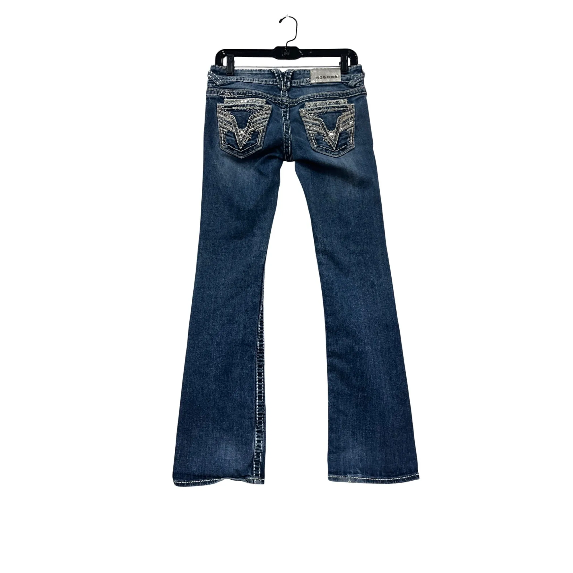 Vigoss Womens Blue Bootcut Denim Jeans Size 1/2 #8259