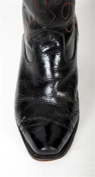 Vintage Black Cowboy Boots with Stars