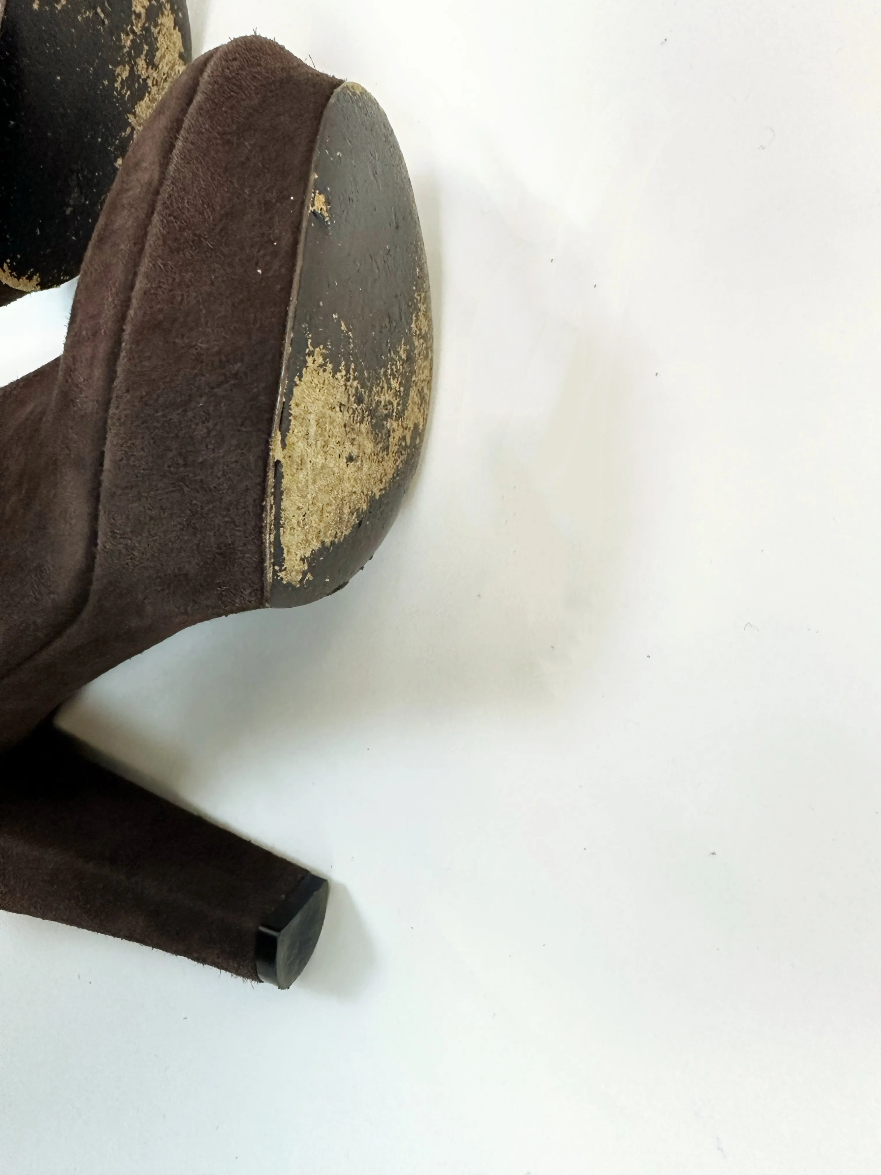 Vintage Brown Suede Knee High Boots