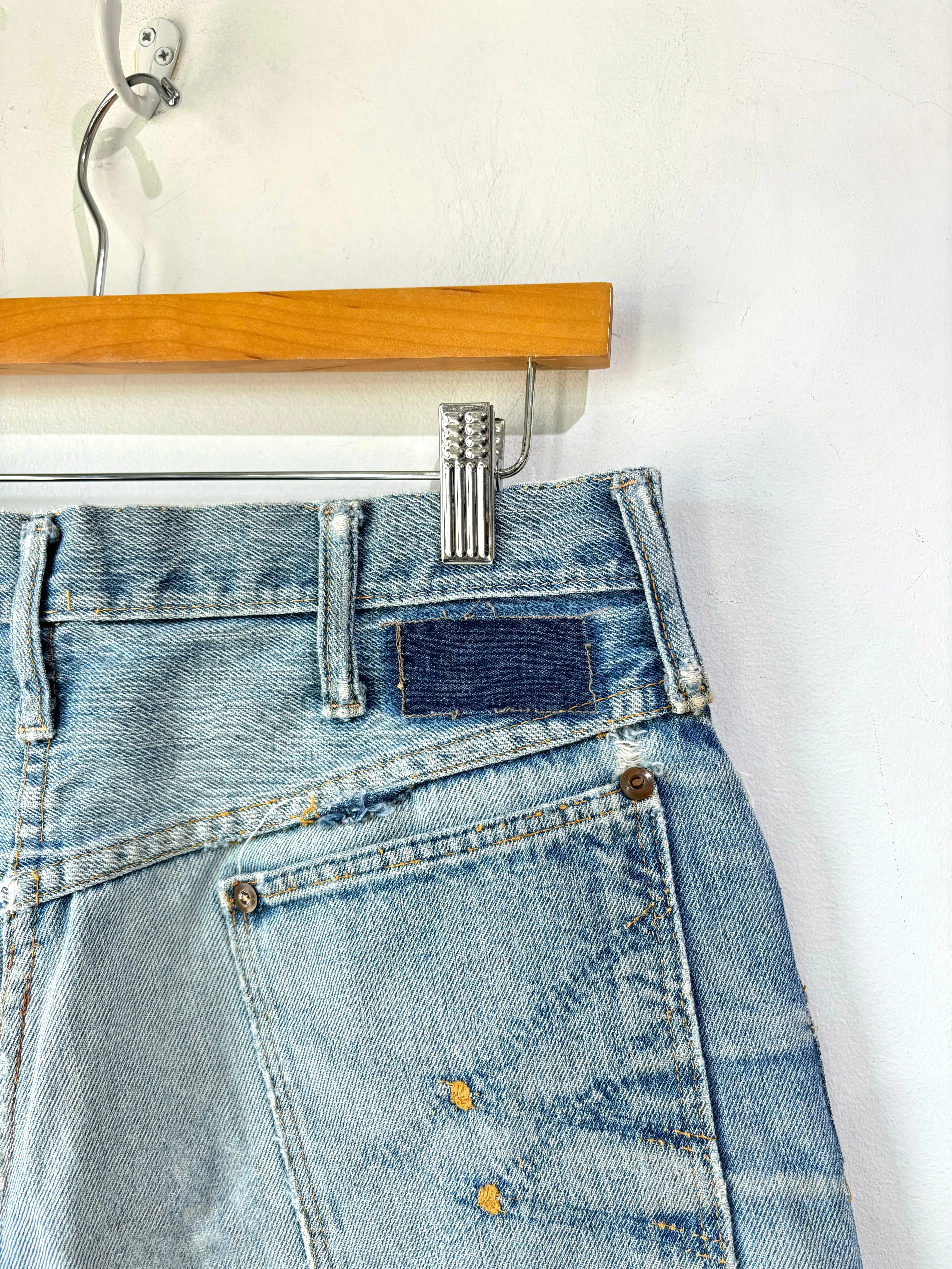 Vintage Distressed Denim Cutoff Shorts