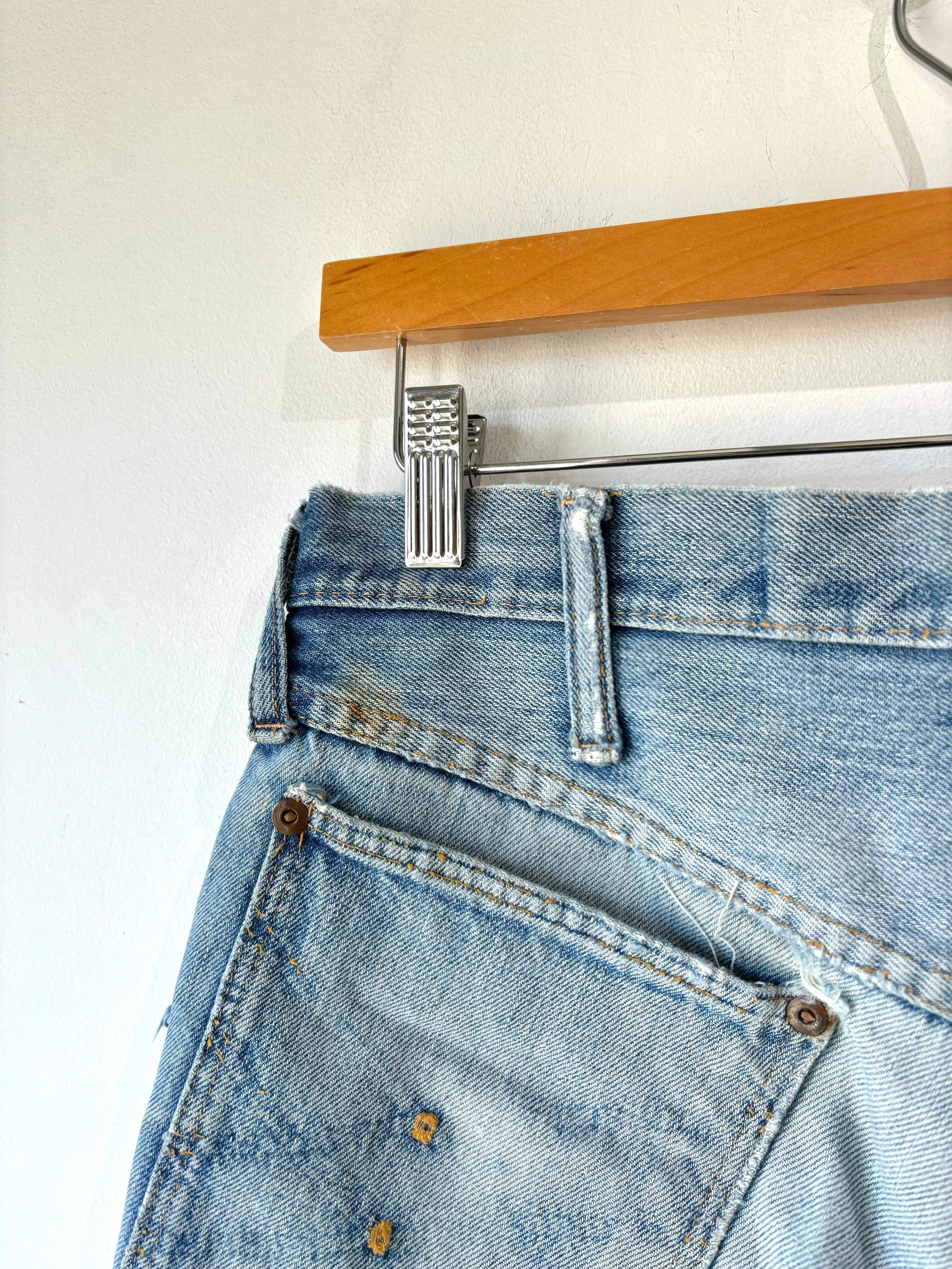 Vintage Distressed Denim Cutoff Shorts