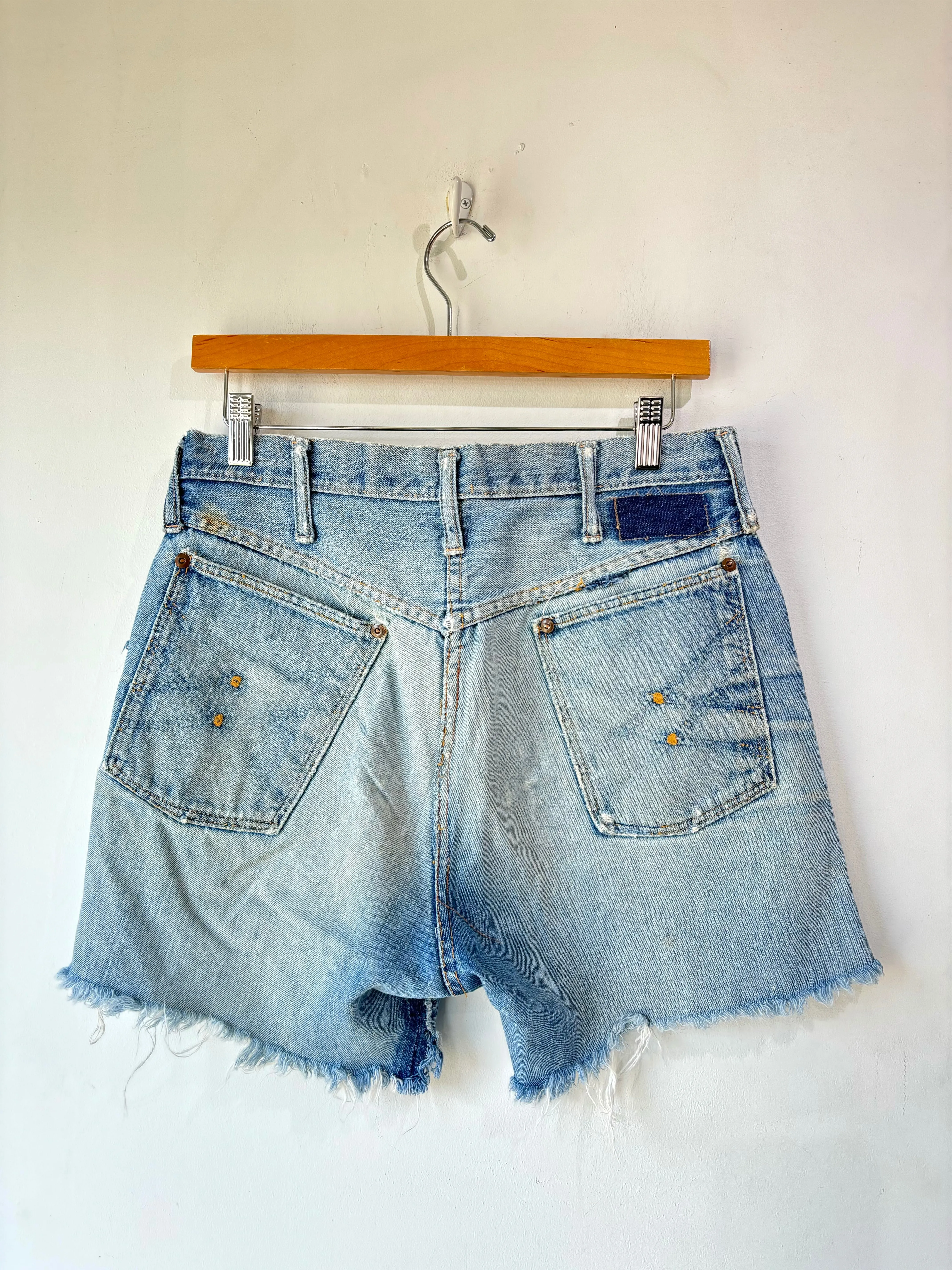 Vintage Distressed Denim Cutoff Shorts