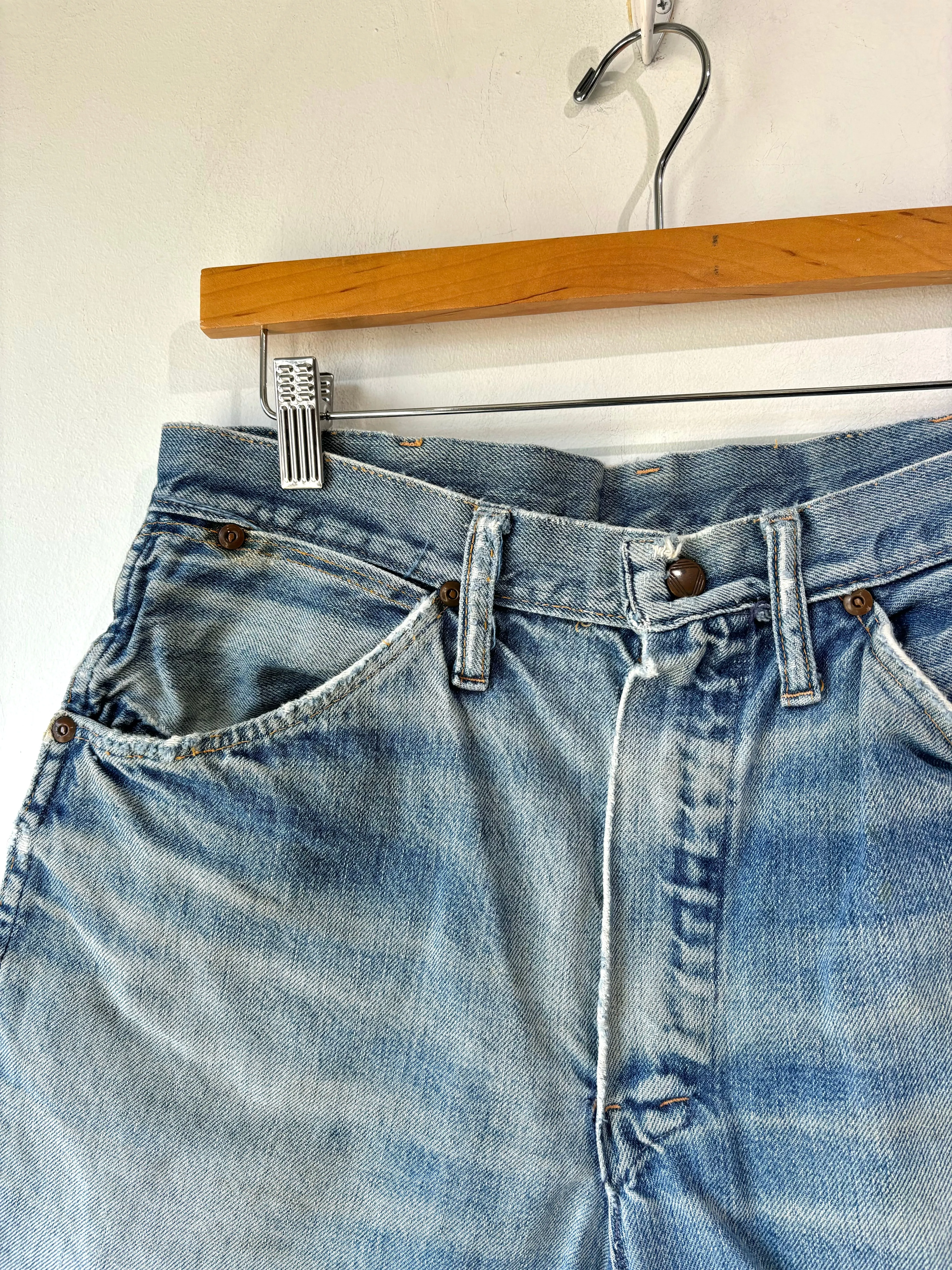 Vintage Distressed Denim Cutoff Shorts