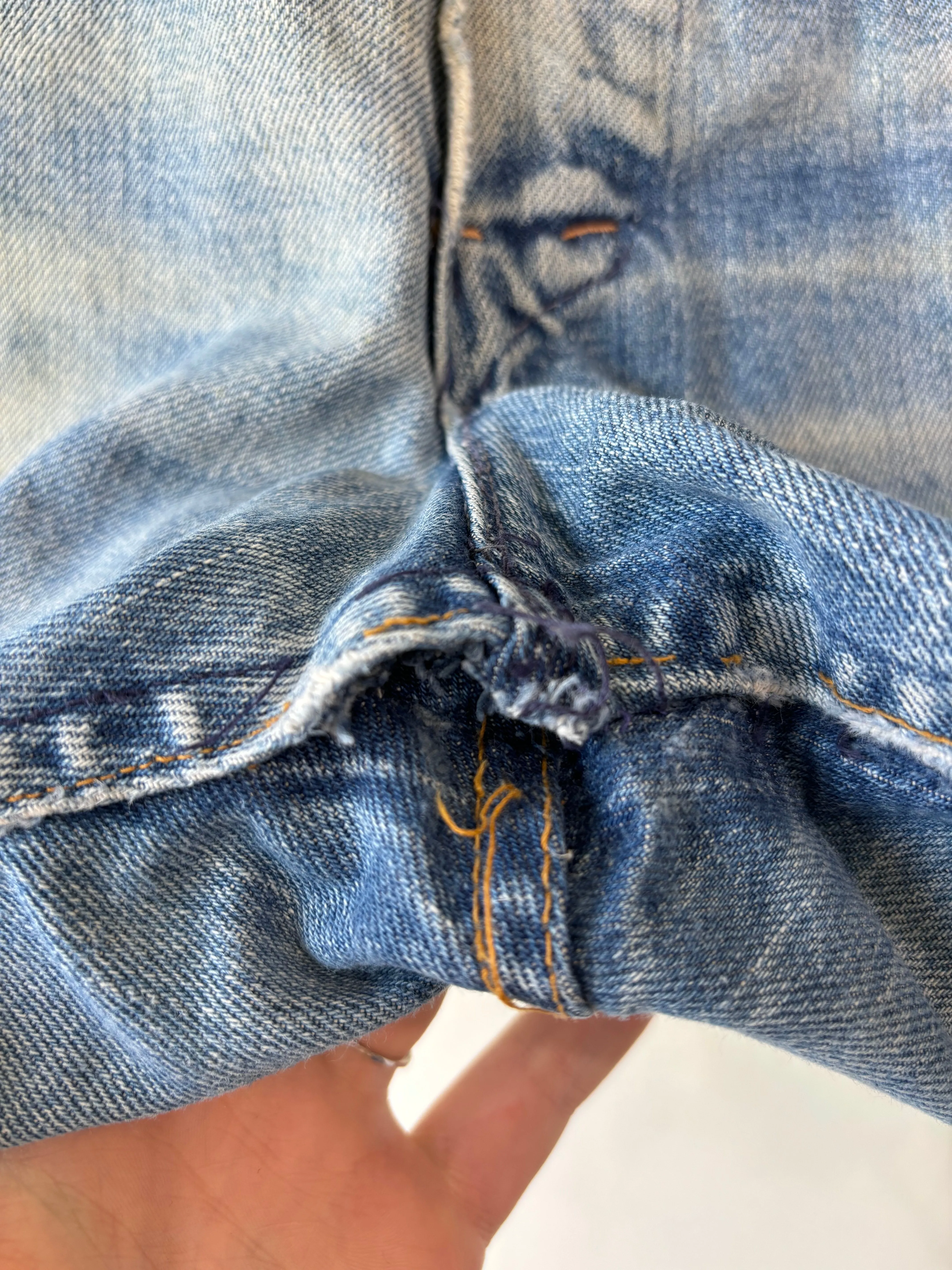 Vintage Distressed Denim Cutoff Shorts