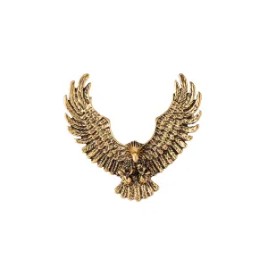 Vintage Gold Silver Retro Eagle Spread Wings Badge Brooch 3pcs