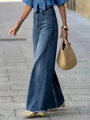Vintage High Waist Split Jeans