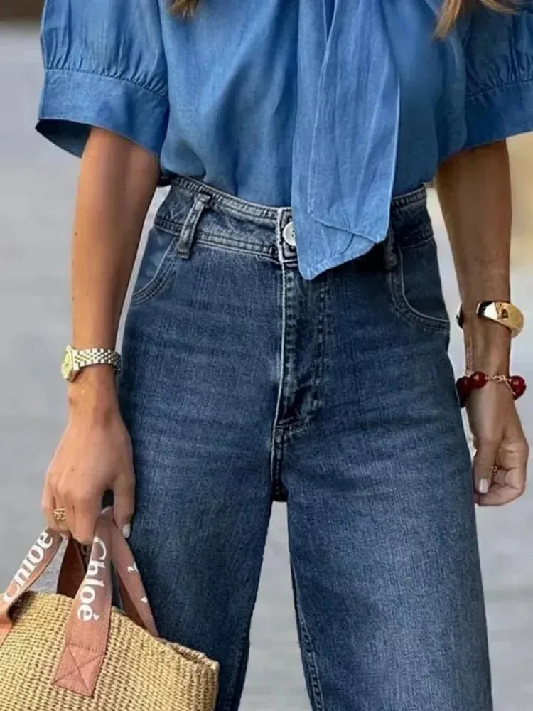 Vintage High Waist Split Jeans