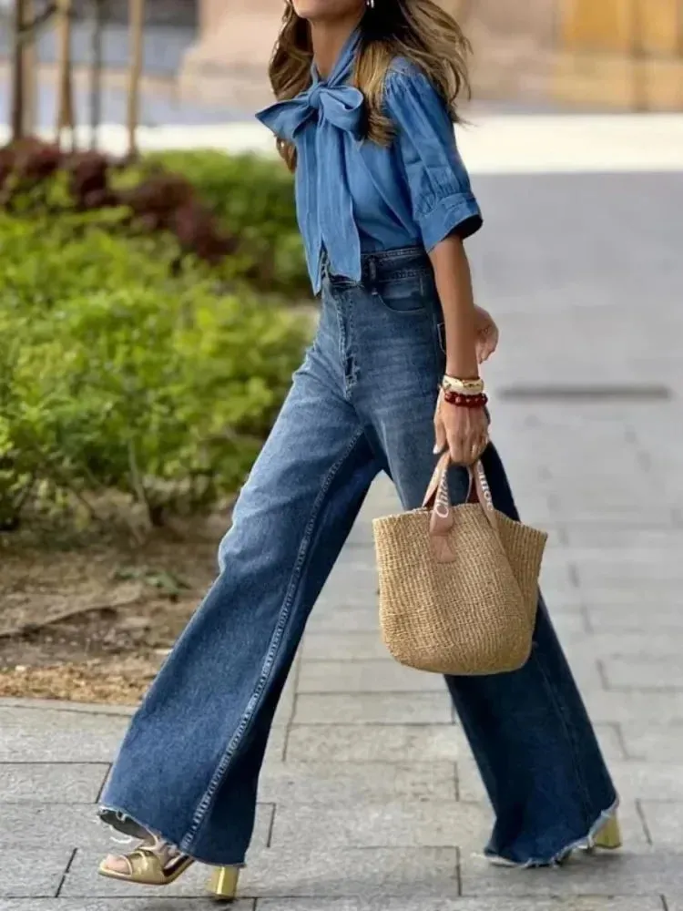 Vintage High Waist Split Jeans