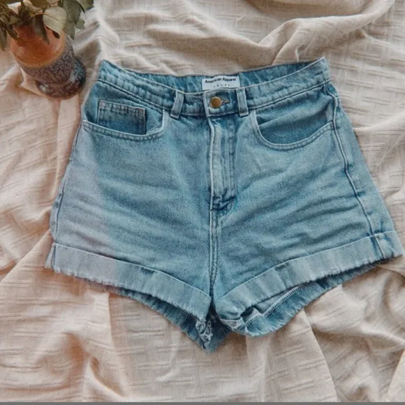 Vintage light wash American apparel shorts