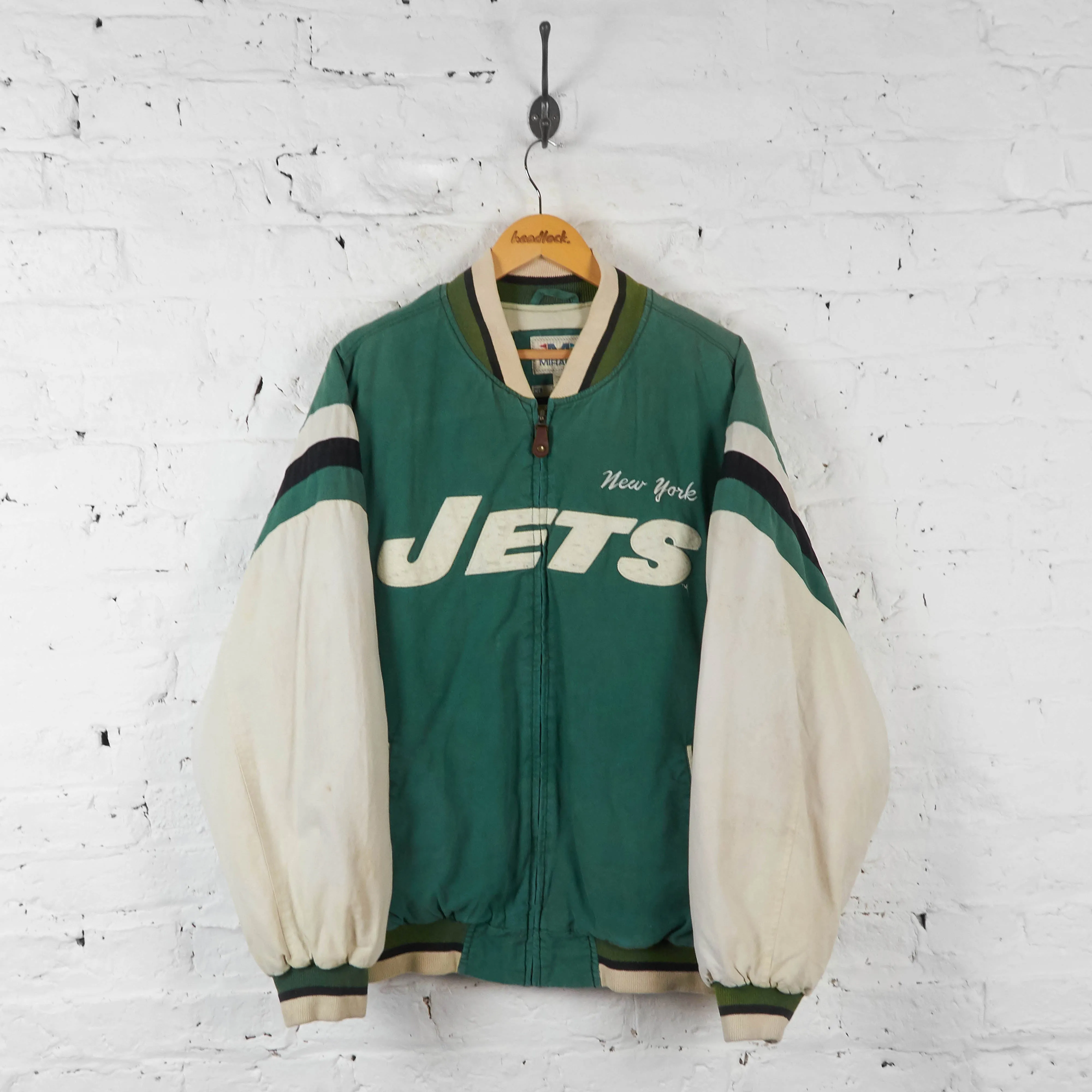 Vintage New York Jets Varsity Jacket - Green/White - XL