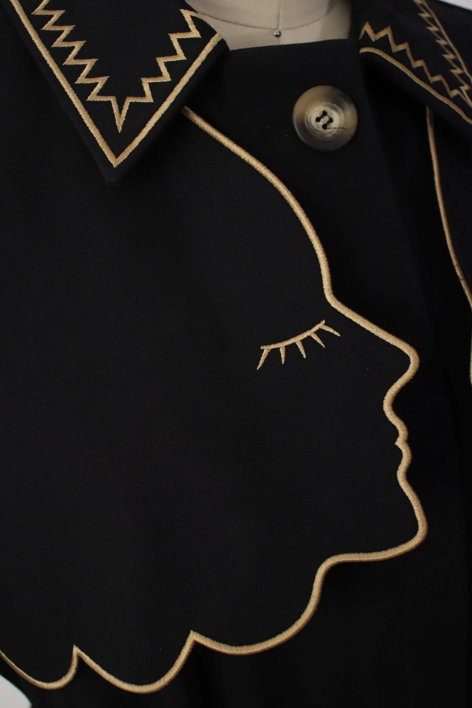 Vivetta Embroidered Face Trench