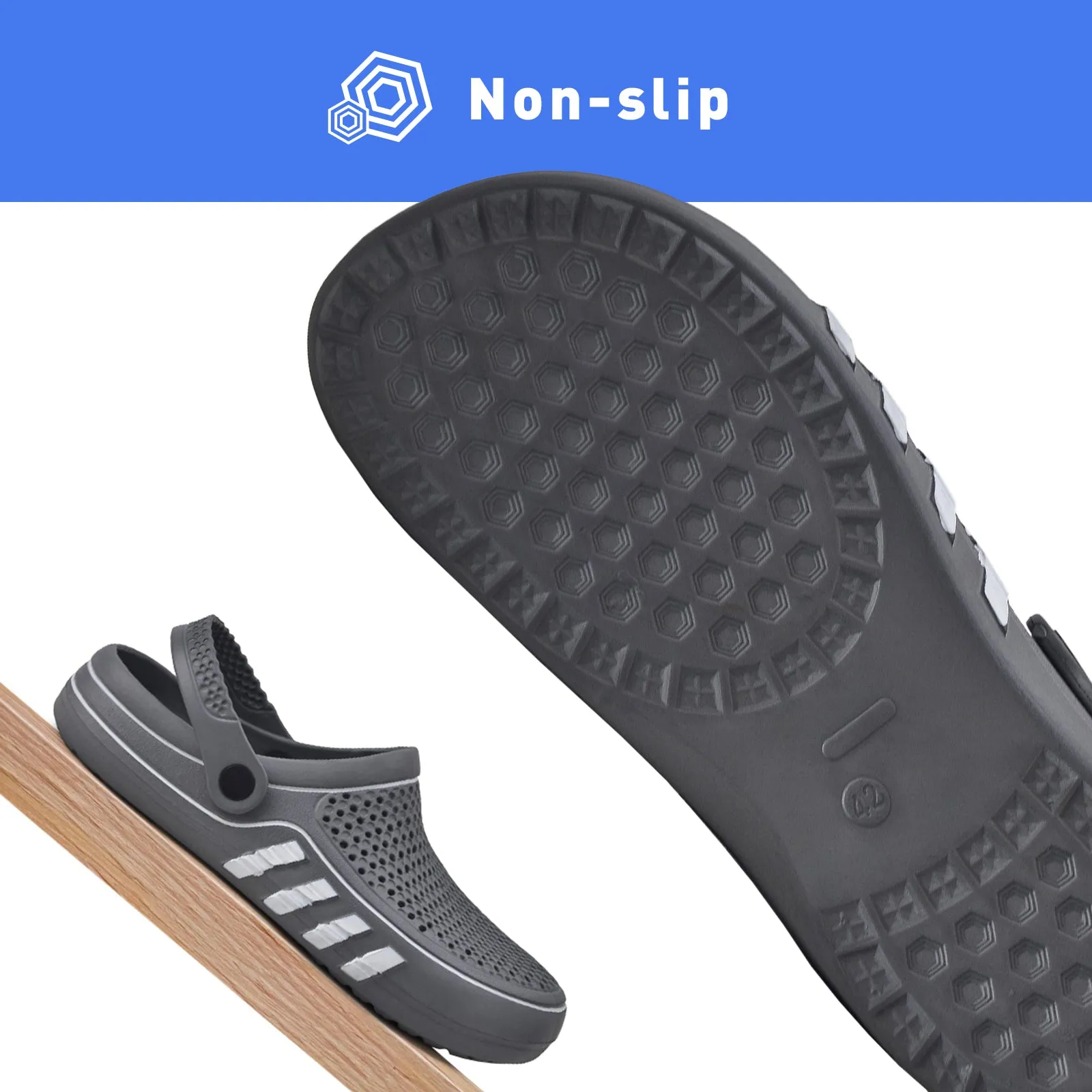 VONMAY Men's Clogs Lightweight Summer Sandals Breathable Beach Water Slippers