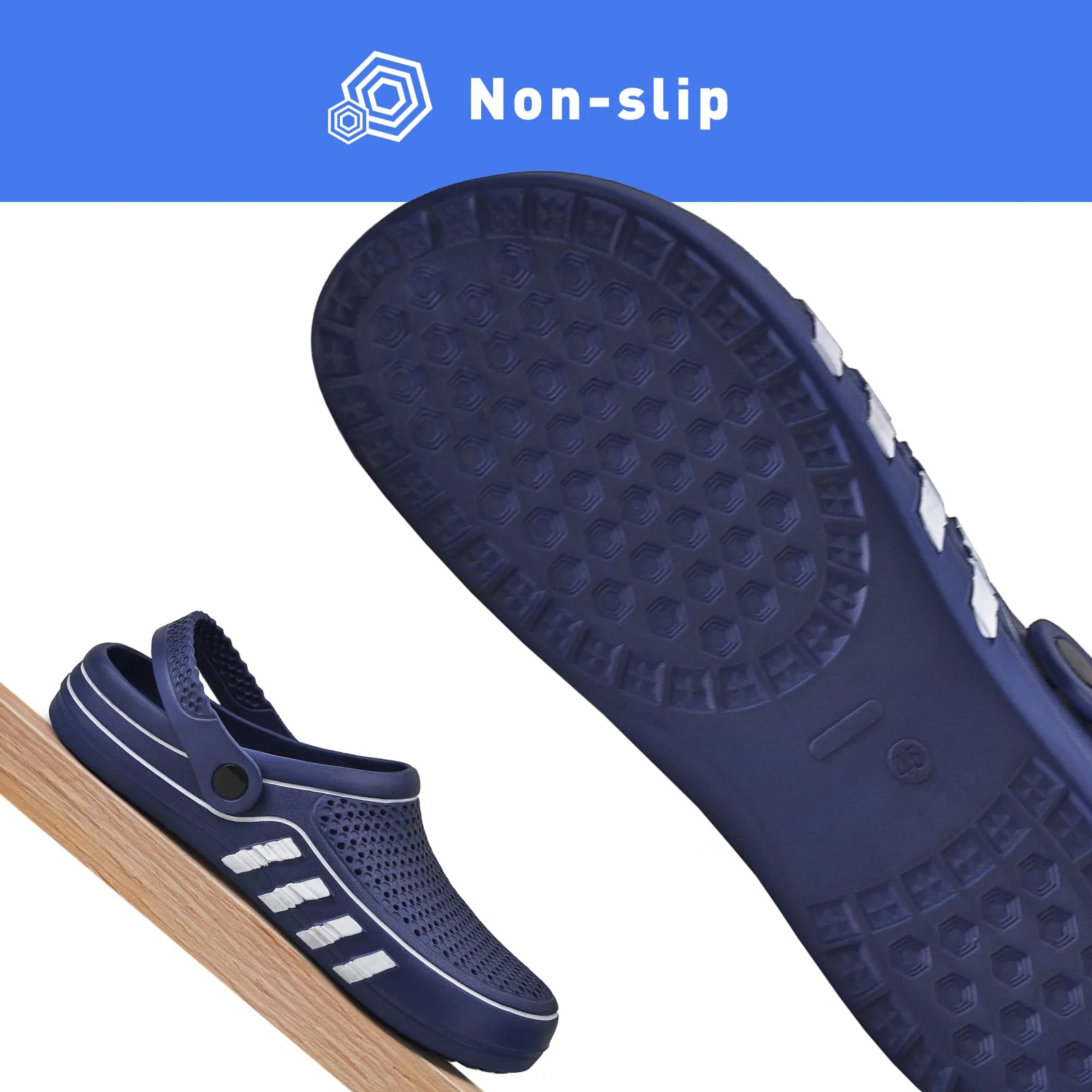 VONMAY Men's Clogs Lightweight Summer Sandals Breathable Beach Water Slippers