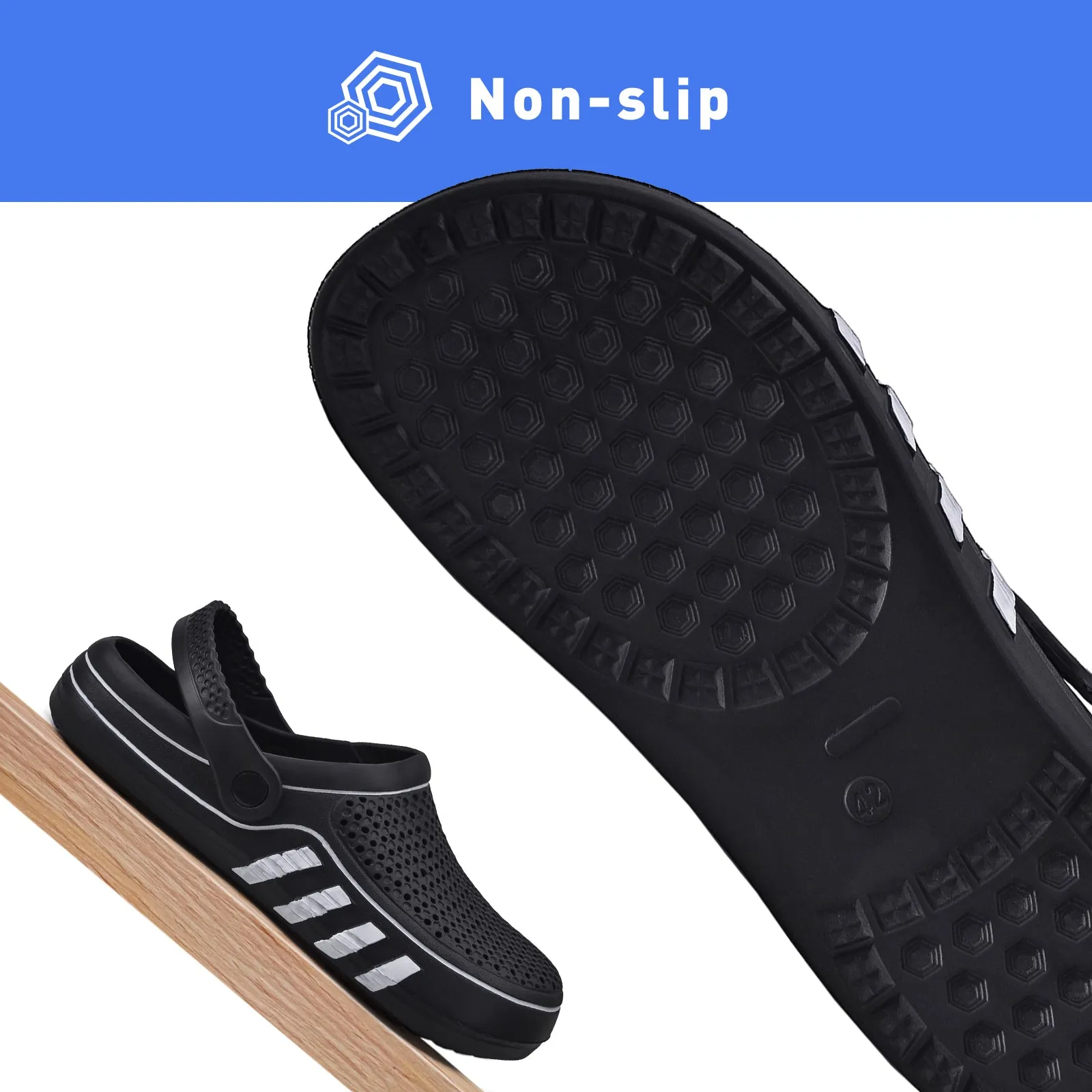 VONMAY Men's Clogs Lightweight Summer Sandals Breathable Beach Water Slippers