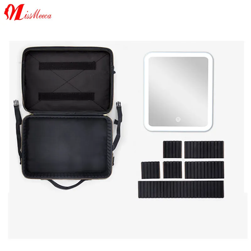Waterproof Portable Travel Cosmetic Bags cosmetic makeup bags With Led Makeup Mirror