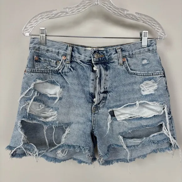 We the Free Distressed Denim Shorts Size 27