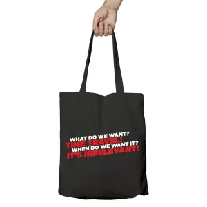 Weird Science Time Travel Official Tote Bag (Black)