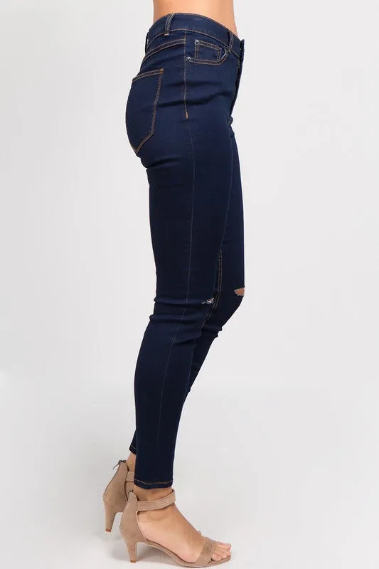 WEST COAST DISTRESSED SKINNY JEANS