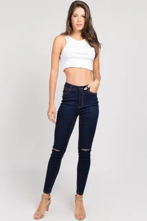 WEST COAST DISTRESSED SKINNY JEANS