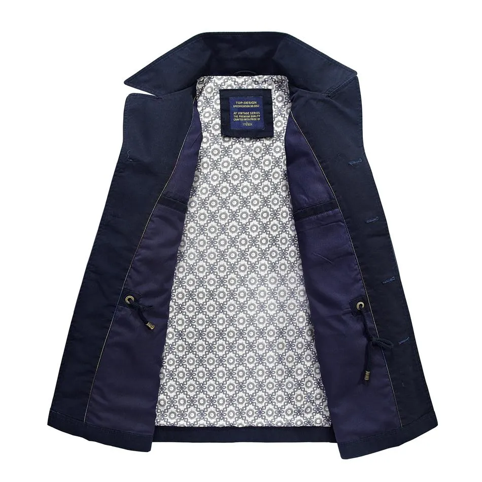 West Louis™ Long Section Fashion Trench Coat