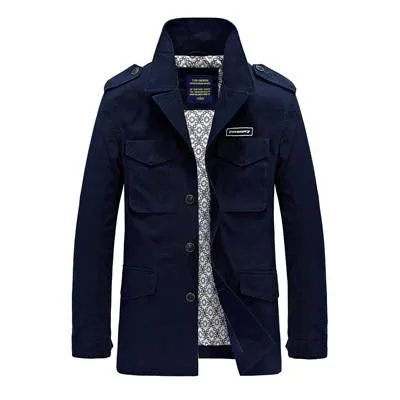 West Louis™ Long Section Fashion Trench Coat