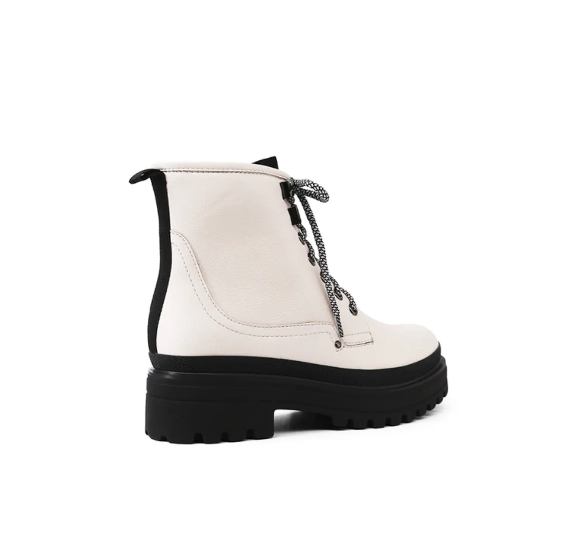 White Combat Boots
