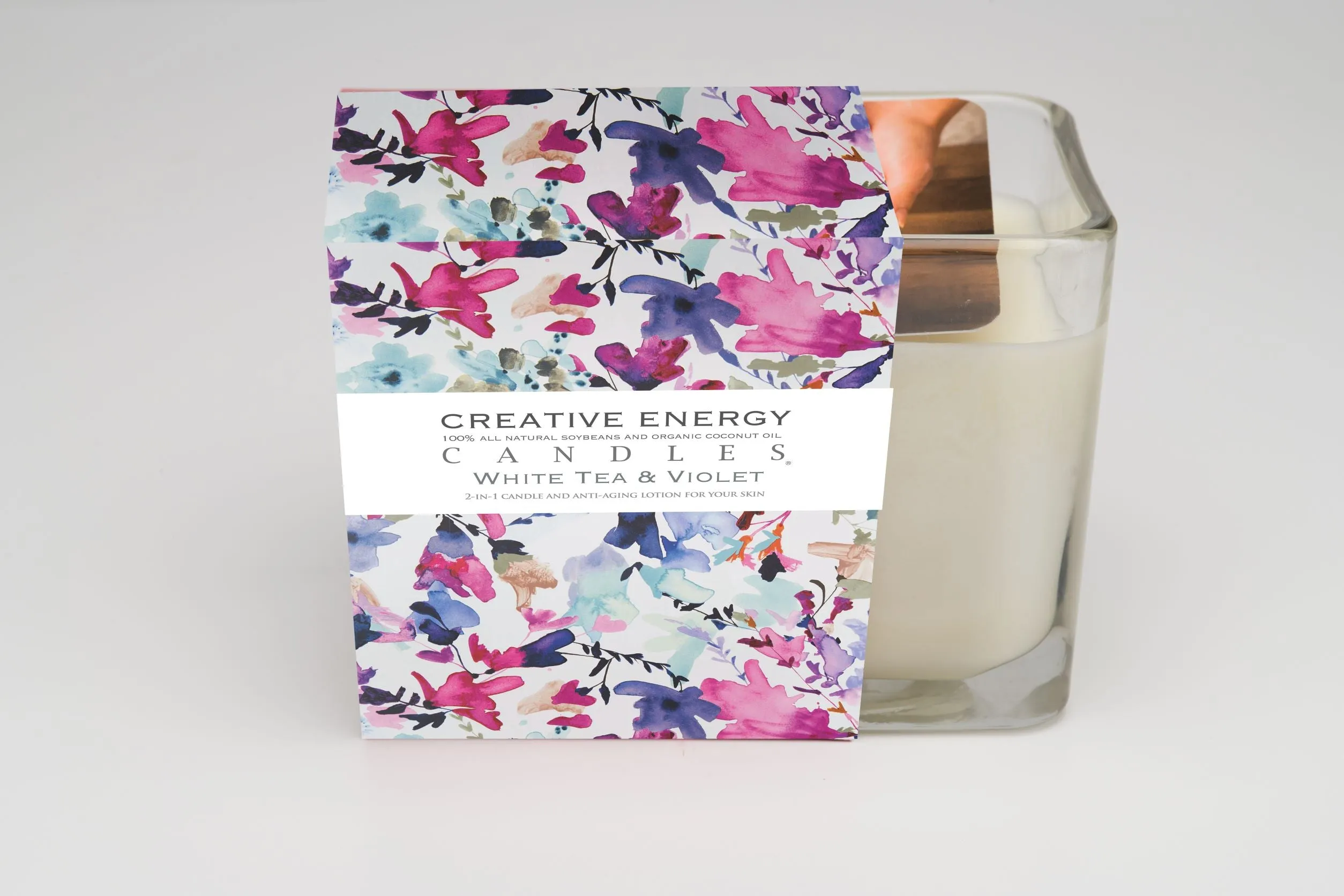 White Tea & Violet Soy Lotion Candle