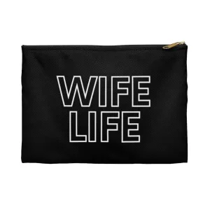 WIFE LIFE Black Accessory Pouch
