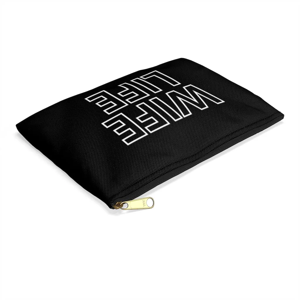 WIFE LIFE Black Accessory Pouch