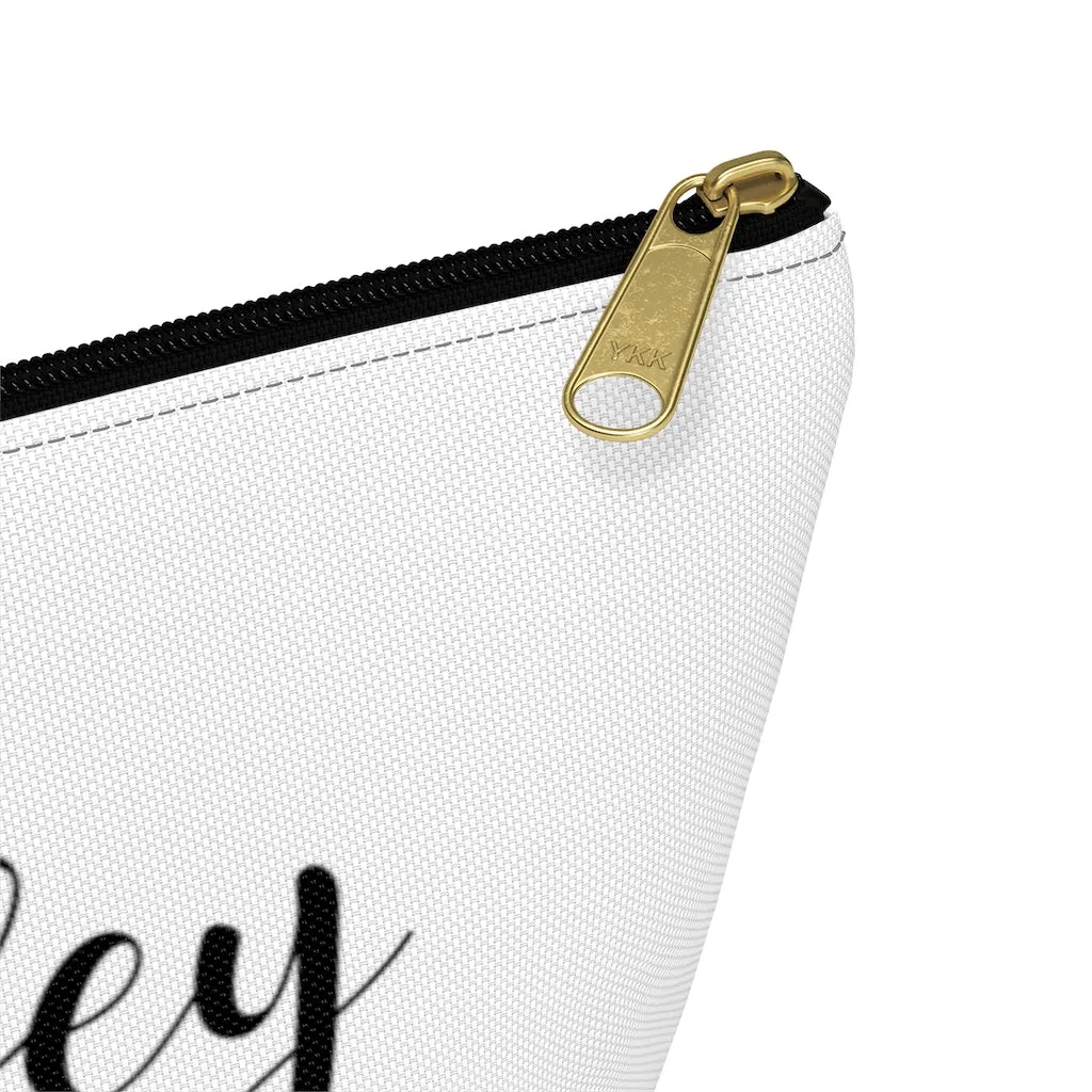 Wifey White Accessory Pouch w T-bottom