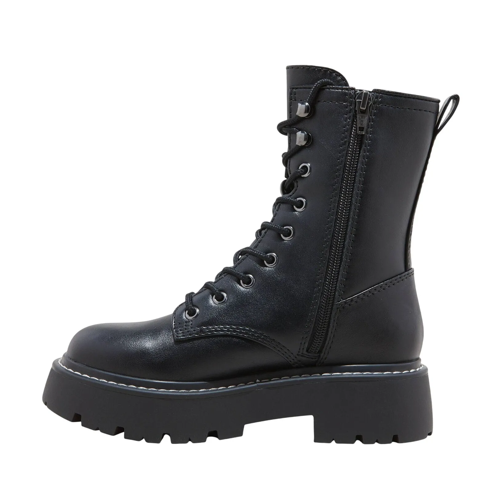 Wild Fable  Logan Wide Width Lug Combat Boots with Memory Foam Insole Black 6W
