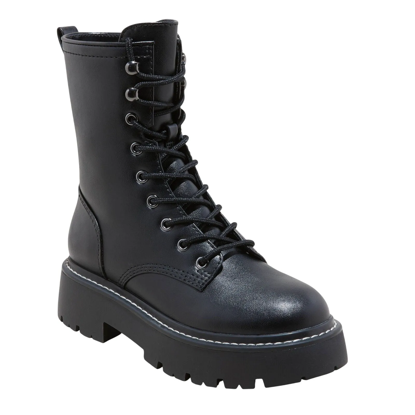 Wild Fable  Logan Wide Width Lug Combat Boots with Memory Foam Insole Black 6W