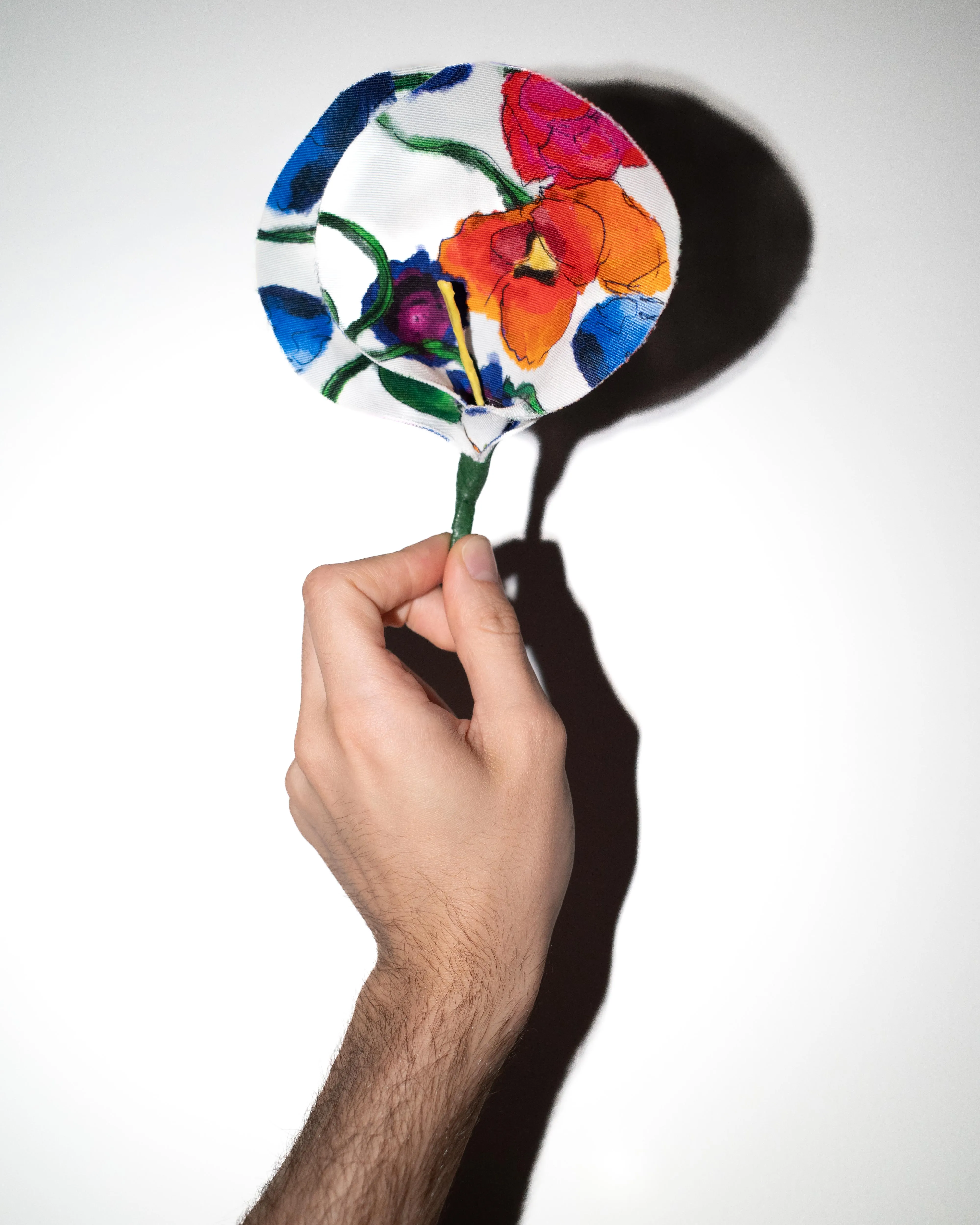 Wild Poppy Printed Calla Lily Brooch