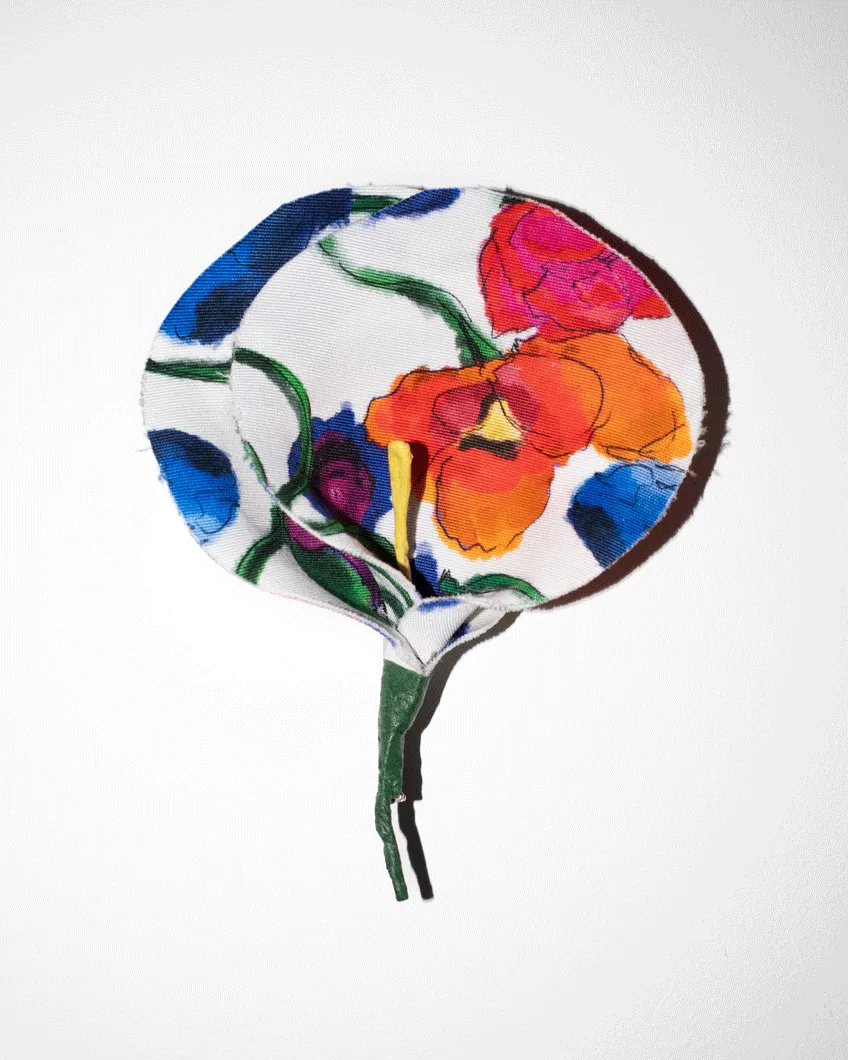 Wild Poppy Printed Calla Lily Brooch