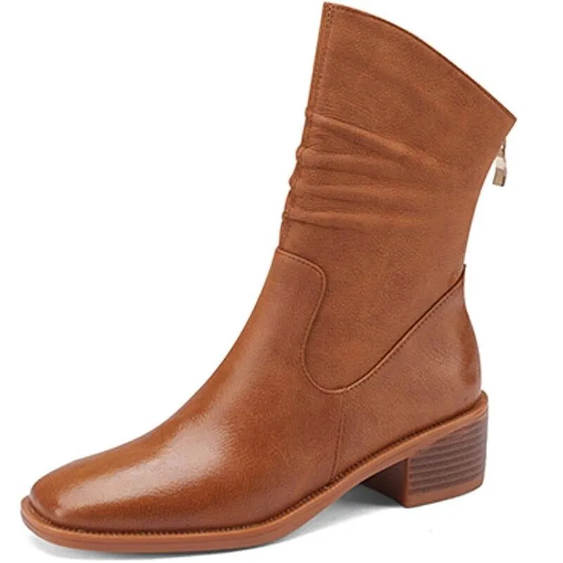 Women Genuine Leather Fashion Boots