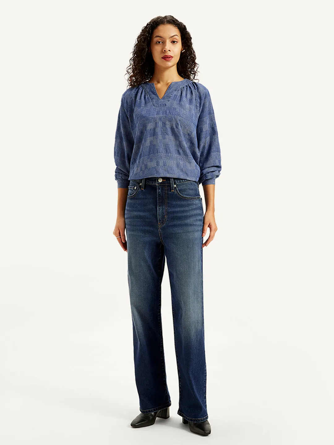 Women's 315 Blue Bootcut Fit High Rise Jeans