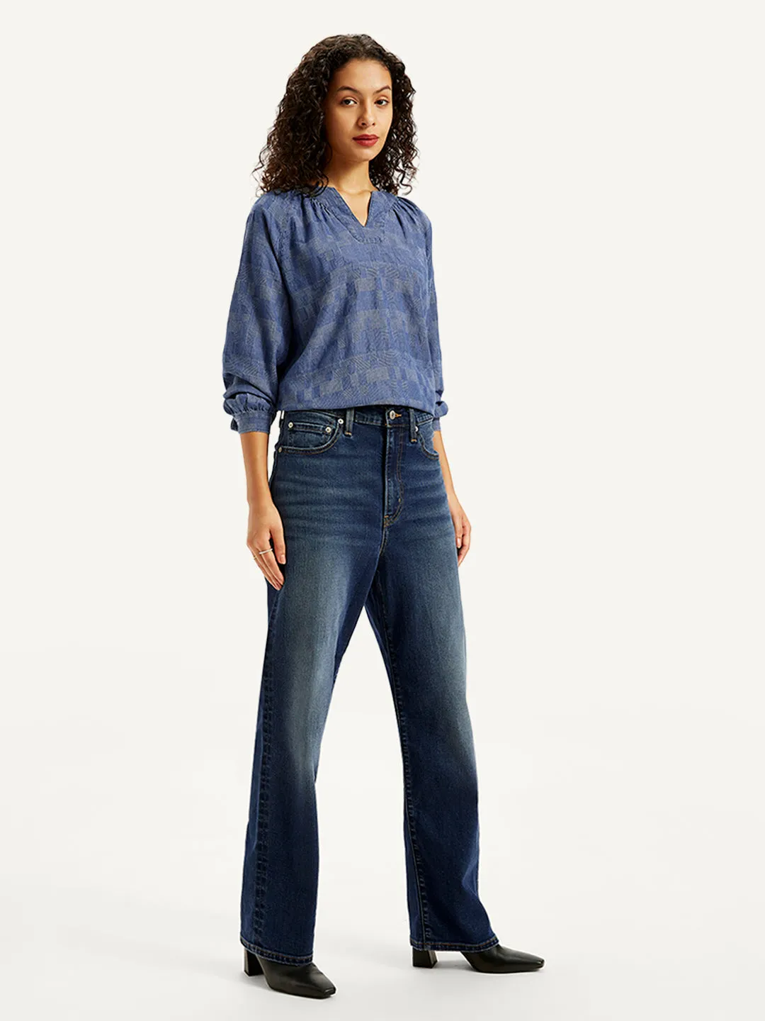 Women's 315 Blue Bootcut Fit High Rise Jeans