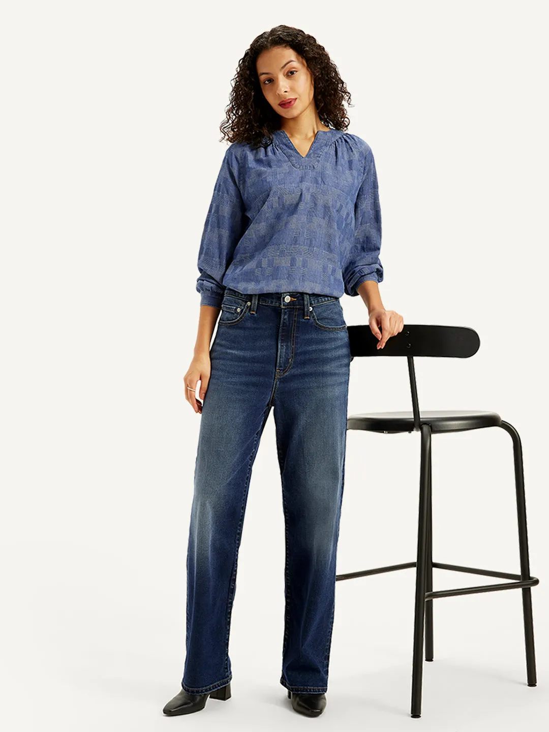 Women's 315 Blue Bootcut Fit High Rise Jeans