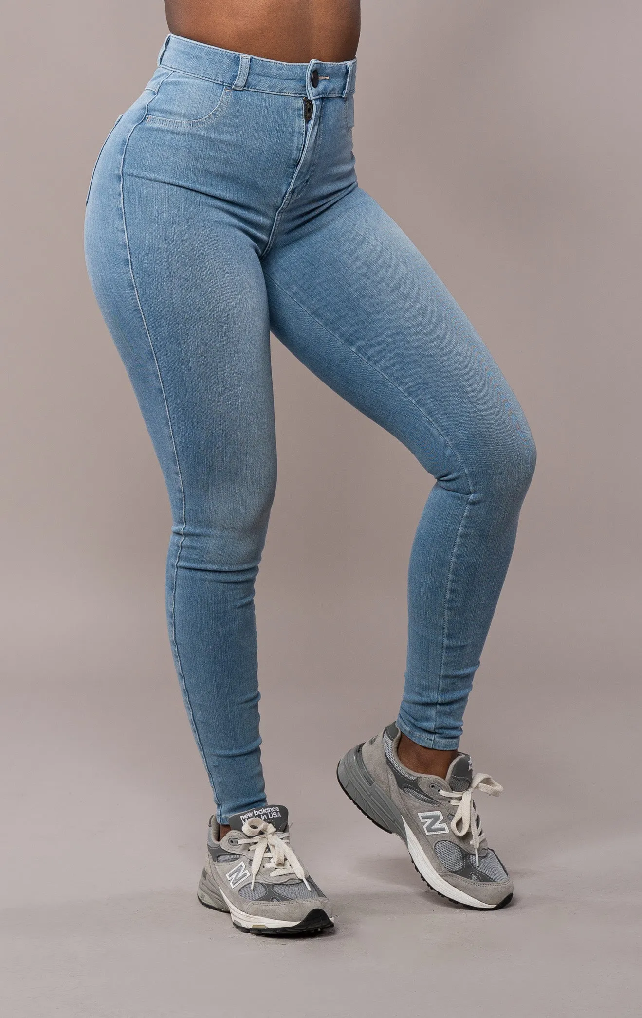 Womens 360 High Waisted Fitjeans - Arctic Light Blue